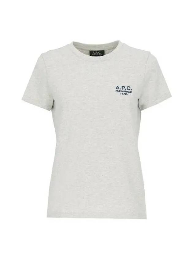 Denise Embroidered Logo Short Sleeve T-shirt Ecru - A.P.C. - BALAAN 2