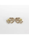 stud earrings metal strass gold crystal - CHANEL - BALAAN 9