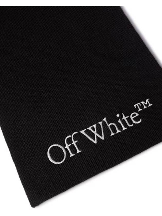 muffler scarf OMMA052F23KNI001 1072 BLACK - OFF WHITE - BALAAN 6