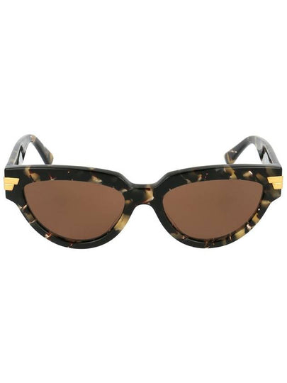 Eyewear Gold Logo Cat Eye Sunglasses Havana Brown - BOTTEGA VENETA - BALAAN 2