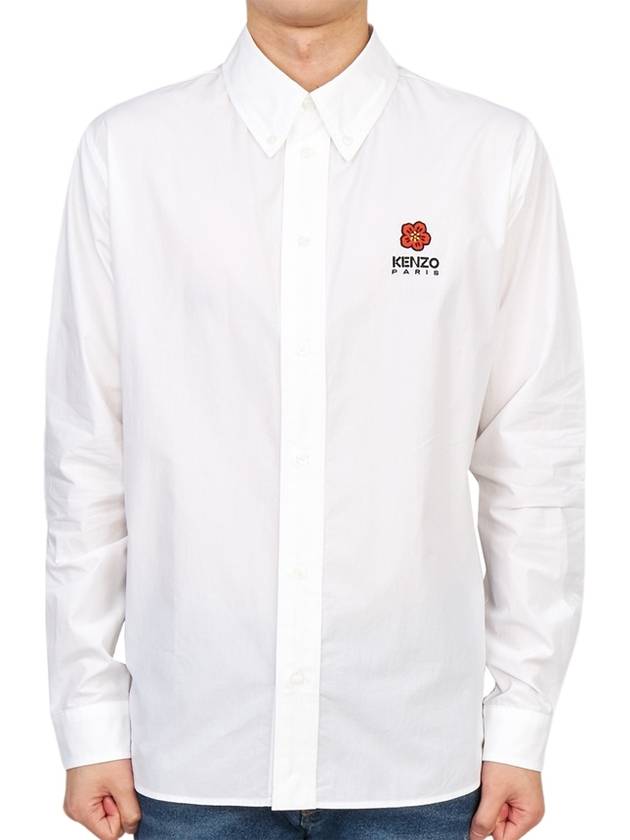 Boke Flower Casual Long Sleeve Shirt White - KENZO - BALAAN 2