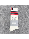 Intarsia Knit Ankle Socks White - THOM BROWNE - BALAAN 4