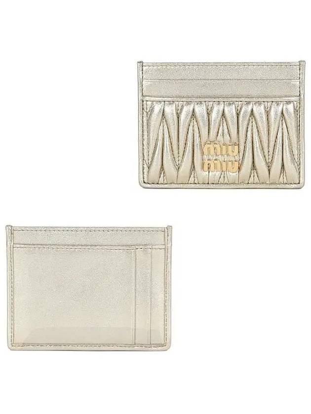 Materasse Nappa Leather Card Wallet Gold - MIU MIU - BALAAN 2