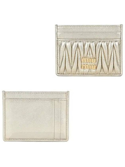 Materasse Nappa Leather Card Wallet Gold - MIU MIU - BALAAN 2