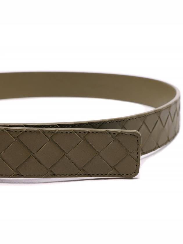 Intrecciato Leather Belt Mud - BOTTEGA VENETA - BALAAN 6