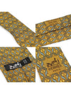 900 HA 100 silk olive green patterned tie - HERMES - BALAAN 7