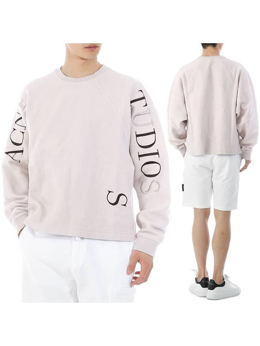 Embroidered Logo Oversized Fit Sweatshirt Pale Lilac - ACNE STUDIOS - BALAAN 2