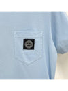 Kids Logo Patch Pocket Short Sleeve T Shirt 14 Blue 801620347 V0040 - STONE ISLAND - BALAAN 4