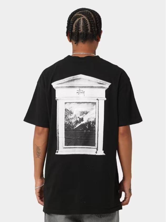 Surf Tomb 50 50 Short Sleeve T-Shirt Black - STUSSY - BALAAN 6