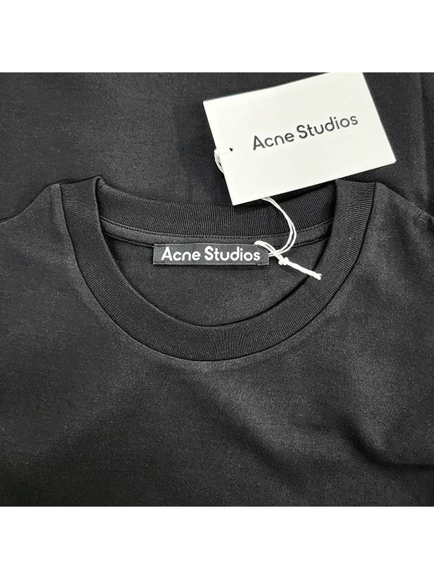 Face Logo Relaxed Fit Short Sleeve T-Shirt Black - ACNE STUDIOS - BALAAN 7