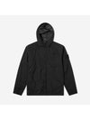 Raso Gommato Double Ghost Piece Hooded Jacket Black - STONE ISLAND - BALAAN 1