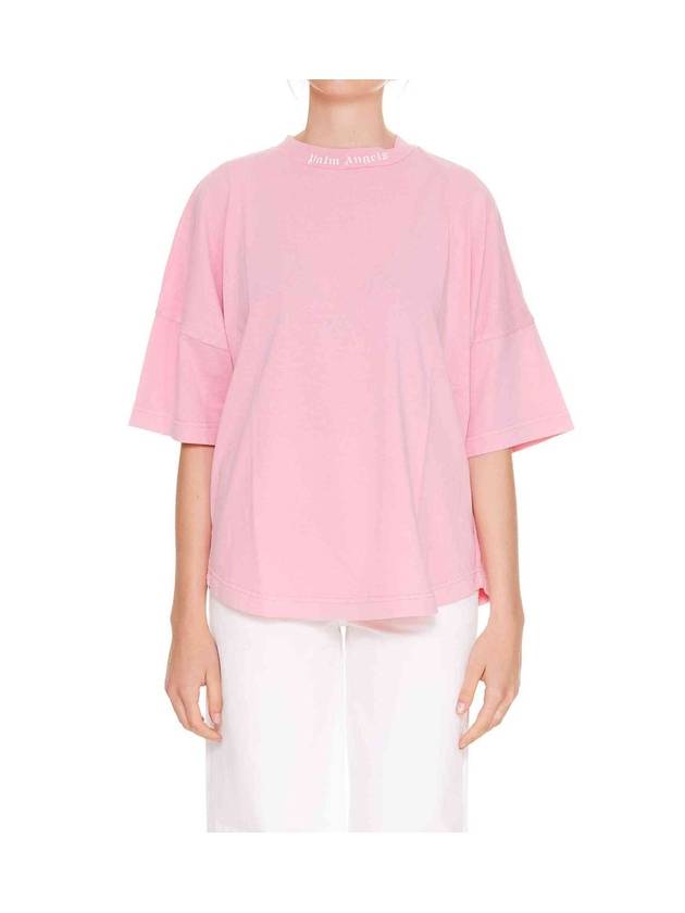 Classic Logo Overture Short Sleeve T-Shirt Pink - PALM ANGELS - BALAAN 1