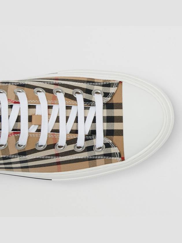 Vintage Check Cotton Sneakers Archive Beige - BURBERRY - BALAAN 3