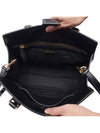 Saffiano Gold Square Leather Tote Bag Black - PRADA - BALAAN 7