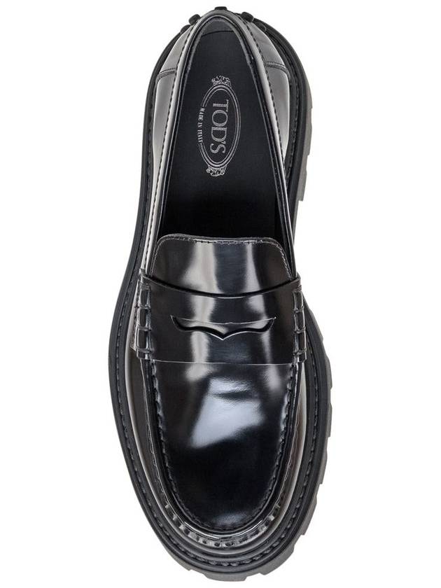 Leather Penny Loafers Black - TOD'S - BALAAN 5