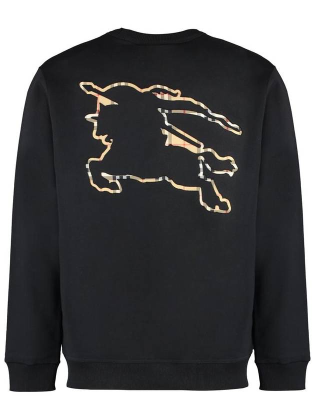 Check EKD Cotton Sweatshirt Black - BURBERRY - BALAAN 3