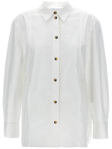 Ganni Lace-Up Shirt - GANNI - BALAAN 1