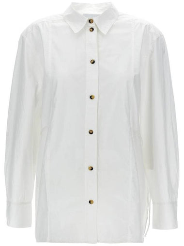 Ganni Lace-Up Shirt - GANNI - BALAAN 1