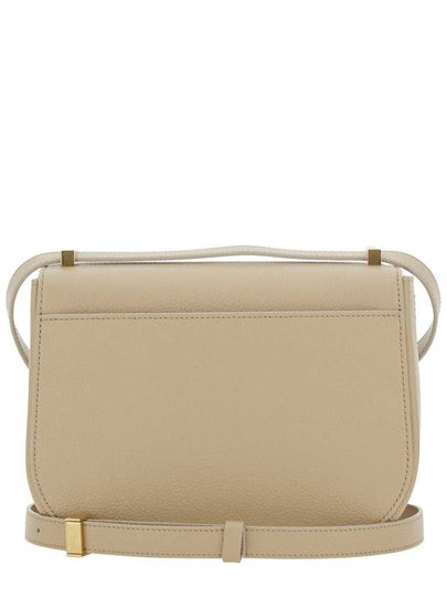 Beige Shoulder Bag With Metal Gancini Detail On The Front In Hammered Leather Woman - SALVATORE FERRAGAMO - BALAAN 2