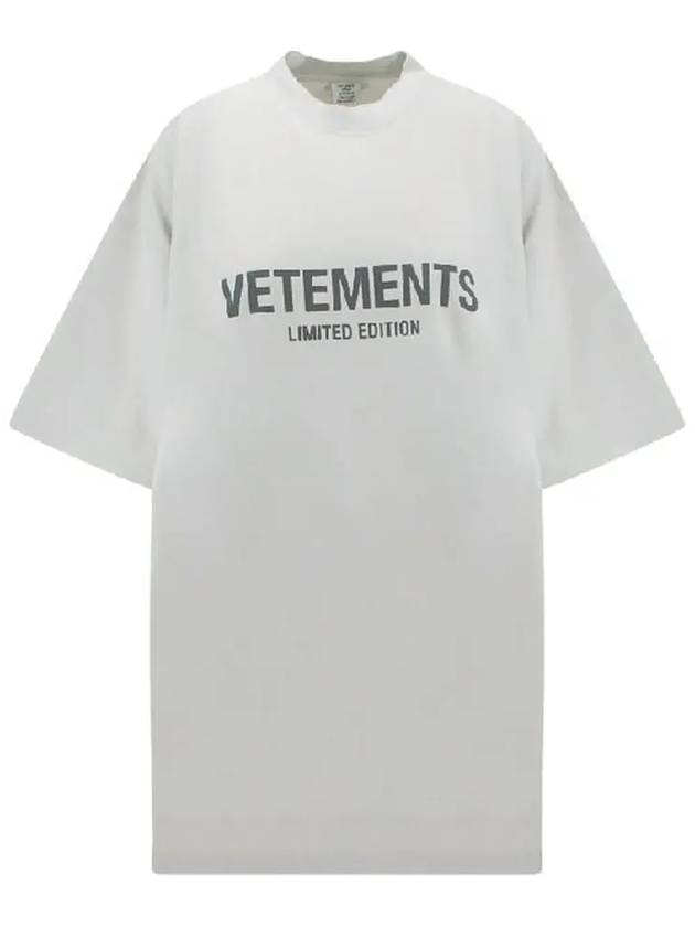 Logo Cotton Short Sleeve T-Shirt White - VETEMENTS - BALAAN 3