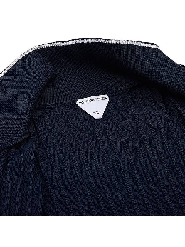 Knit Zip Up Jacket Navy - BOTTEGA VENETA - BALAAN 10