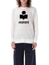 Kieffer Logo Print Linen Long Sleeve T-Shirt White - ISABEL MARANT - BALAAN 2