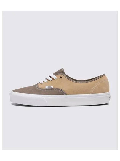 Authentic Canvas Suede Low Top Sneakers Block Brown - VANS - BALAAN 2