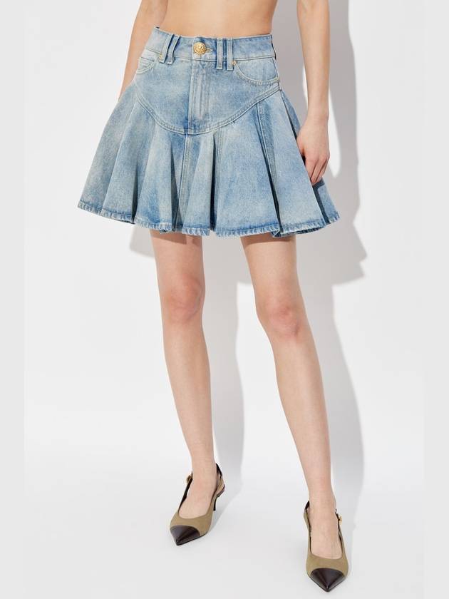 Balmain Denim Skirt, Women's, Blue - BALMAIN - BALAAN 3