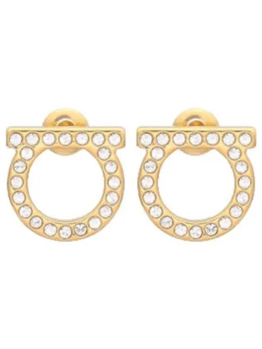 Ferragamo Gancini crystal gold earrings - SALVATORE FERRAGAMO - BALAAN 1