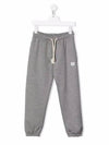 Acne Studios Kids Gray Face Logo Cotton Sweatpants DK0006 - ACNE STUDIOS - BALAAN 1