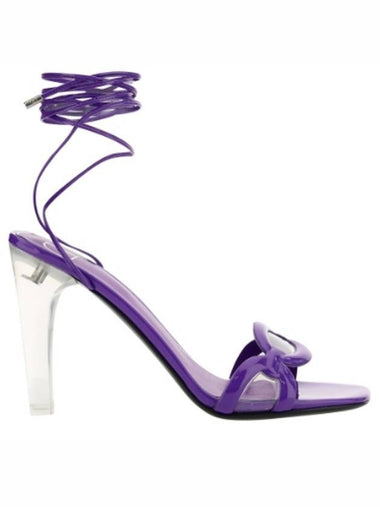 Women's Chain 1967 Lace Up Sandal Heel Purple - VALENTINO - BALAAN 1