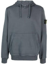 Signature Logo Patch Hoodie Grey - STONE ISLAND - BALAAN 2