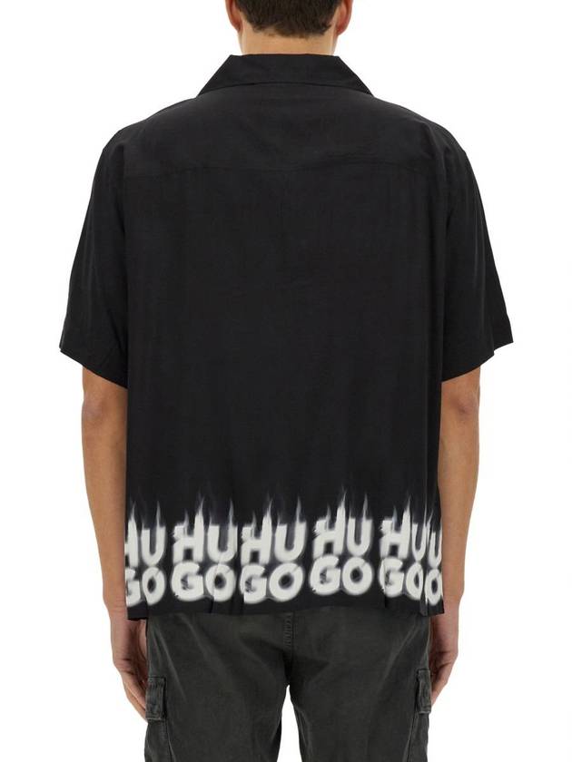 Hugo Boss Oversized Shirt With Smoked Printed Logo - HUGO BOSS - BALAAN 3