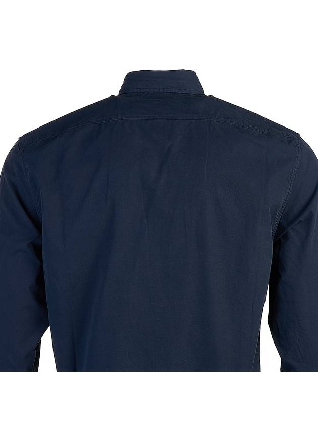 Men's Gabardine Lens Wappen Long Sleeve Shirt Navy - CP COMPANY - BALAAN 6