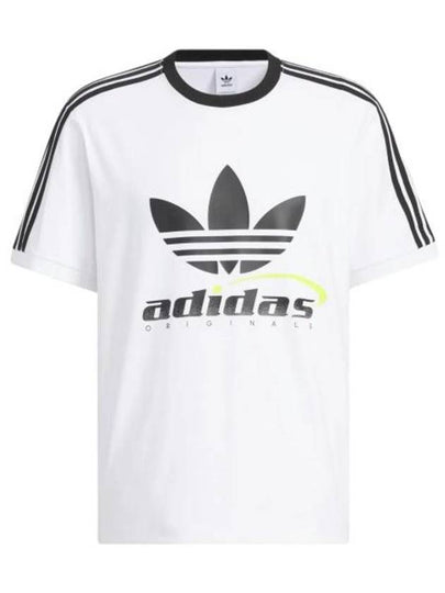 Trefoil Print Short Sleeve T-Shirt White - ADIDAS - BALAAN 2