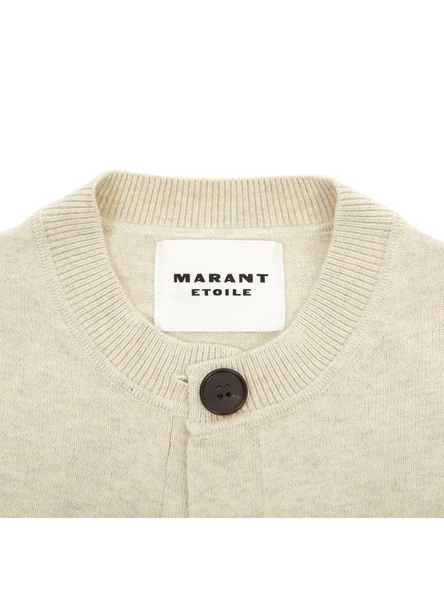 Newton Cotton Cardigan Light Grey - ISABEL MARANT ETOILE - BALAAN 10