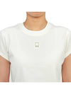 Women's Crop Short Sleeve T-Shirt White - WOOYOUNGMI - BALAAN 8