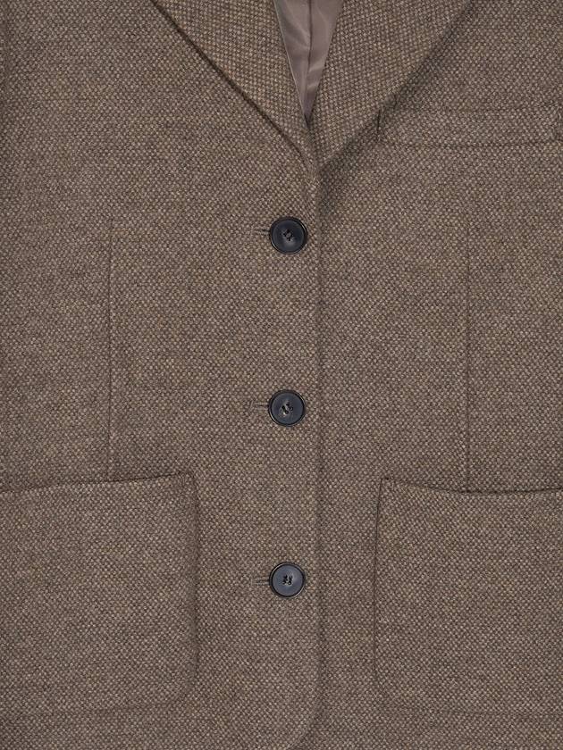 Happiness Handmade Herringbone Wool JacketBrown - HARDCORE HAPPINESS - BALAAN 6