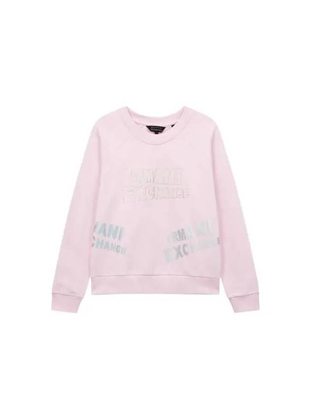 Women s Logo Point Raglan Sweatshirt Pink 270924 - ARMANI EXCHANGE - BALAAN 1