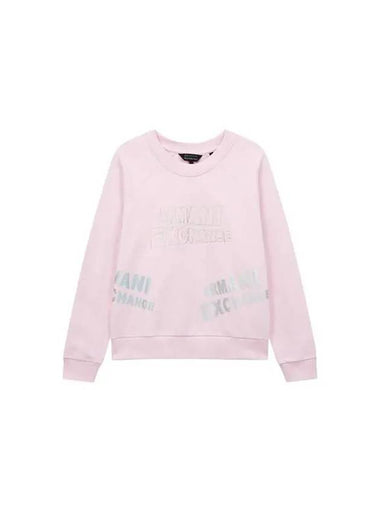 Women s Logo Point Raglan Sweatshirt Pink - ARMANI EXCHANGE - BALAAN 1