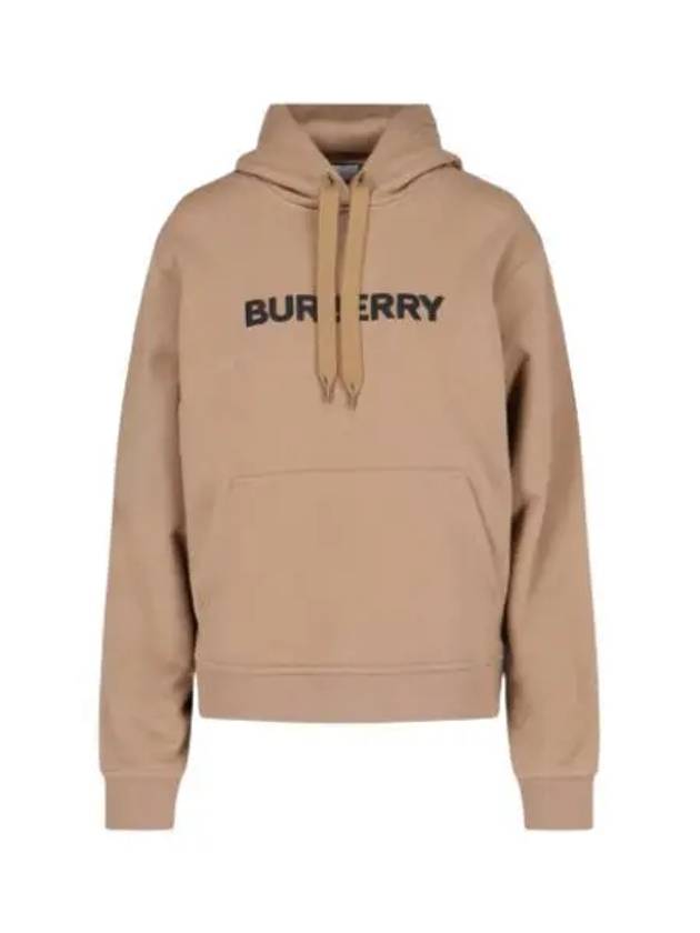 Logo Print Hoodie Brown - BURBERRY - BALAAN 2