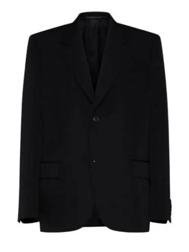 Single Breasted Wool Blazer Jacket Black - BALENCIAGA - BALAAN 2