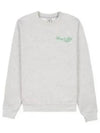 Logo Print Cotton Sweatshirt Light Grey - SPORTY & RICH - BALAAN 2