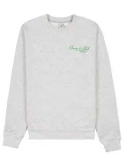 Logo Print Cotton Sweatshirt Light Grey - SPORTY & RICH - BALAAN 2