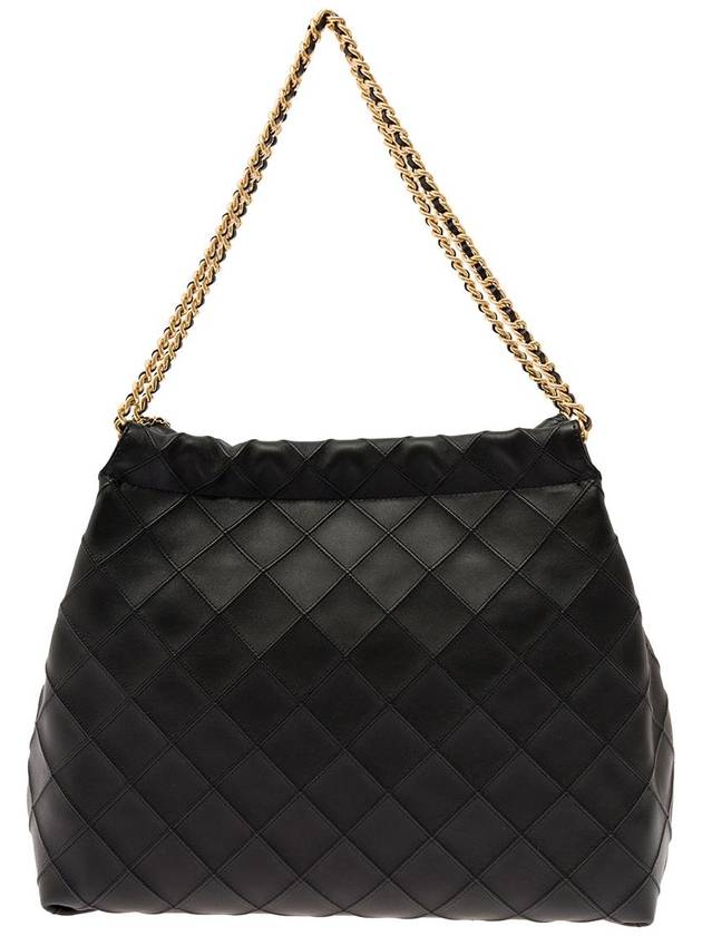 'Fleming' Black Shoulder Bag With Logo Charm In Quilted Leather Woman - TORY BURCH - BALAAN 4