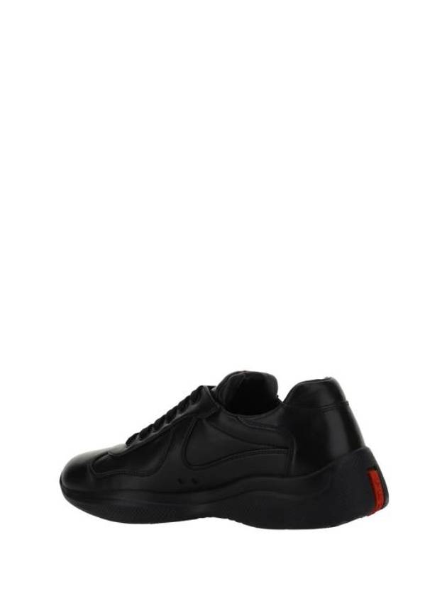 America's Cup Patent Leather Low Top Sneakers Black - PRADA - BALAAN 4