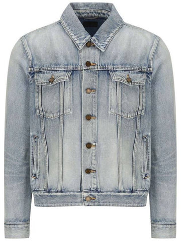 Men's Denim Jacket Light Blue - SAINT LAURENT - BALAAN 1