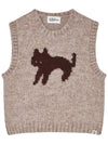 Cat jacquard vest Beige - THE GREEN LAB - BALAAN 1