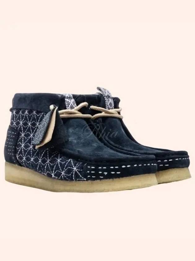 Wallaby Ankle Boots Navy Shashiko - CLARKS - BALAAN 2