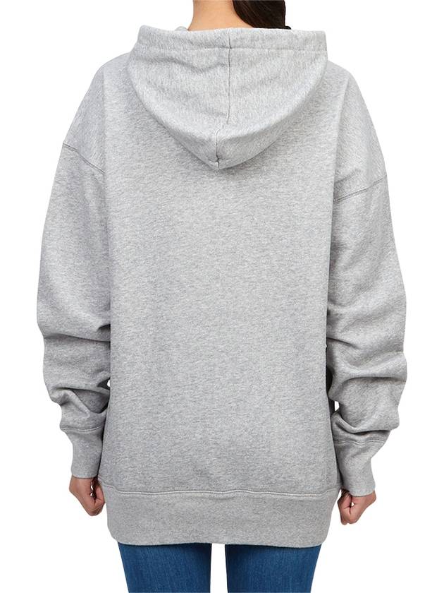 Mansel Logo Cotton Hoodie Top Grey - ISABEL MARANT ETOILE - BALAAN 4